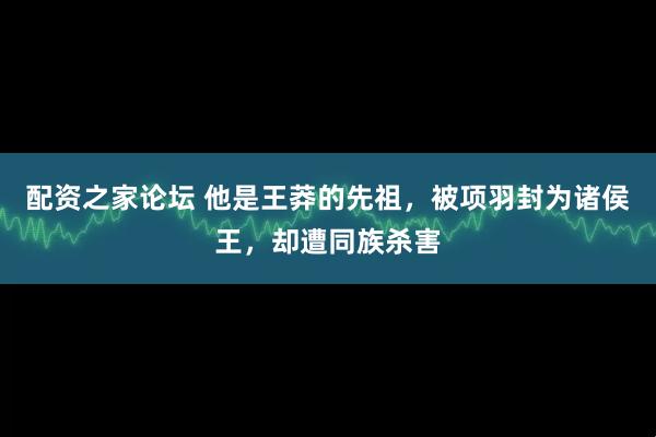 配资之家论坛 他是王莽的先祖，被项羽封为诸侯王，却遭同族杀害
